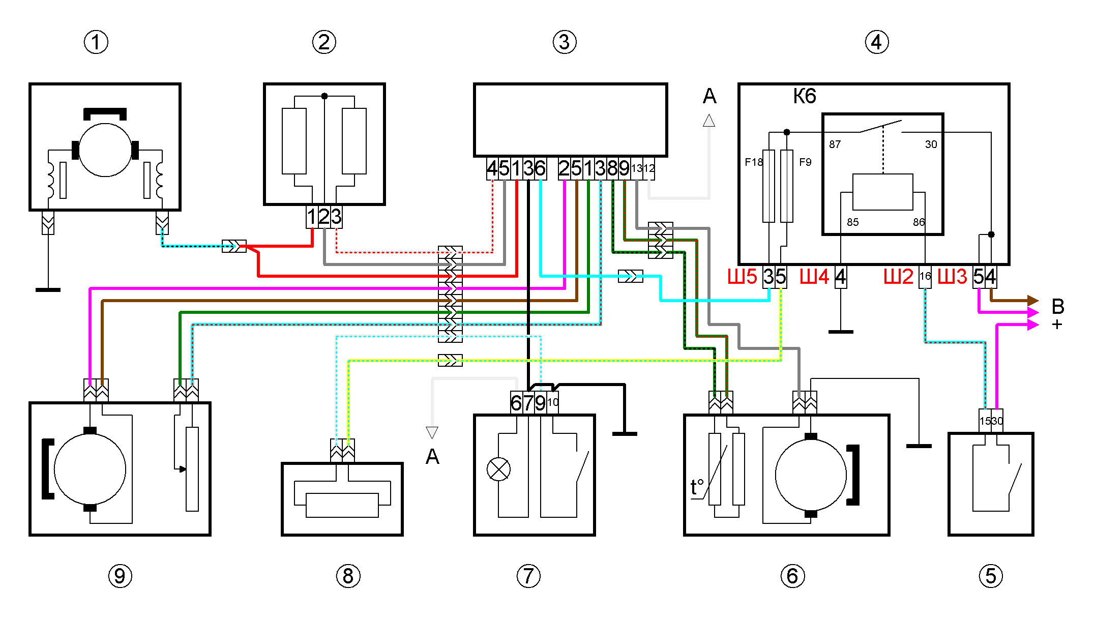Схемы электрооборудования ВАЗ-2110, 2111, 2112 (1995-2009)